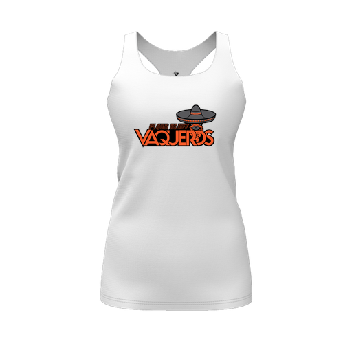 [CUS-DFW-RCBK-PER-WHT-FYS-LOGO1] Racerback Tank Top (Female Youth S, White, Logo 1)