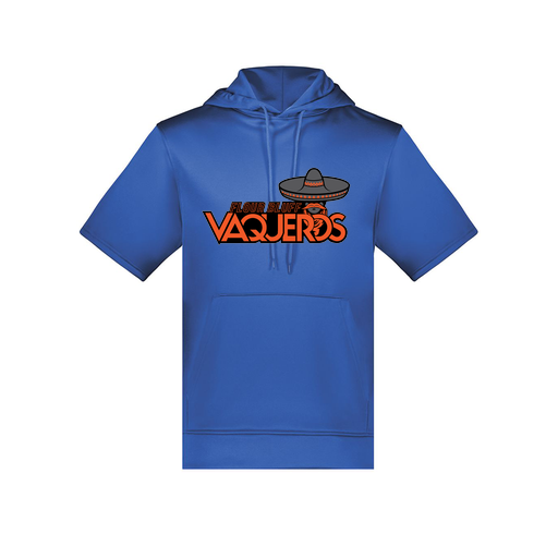 [6871.060.S-LOGO1] Men's Dri Fit Short Sleeve Hoodie (Adult S, Royal, Logo 1)