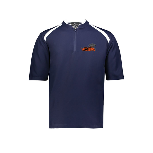 [229681-YS-NVY-LOGO1] Youth Dugout Short Sleeve Pullover (Youth S, Navy, Logo 1)