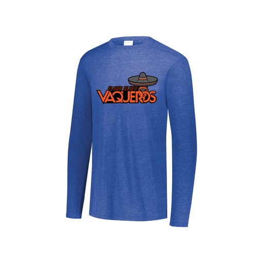 [FTLCUBRY-YS-LOGO1] Decker Youth Tri-Blend T-Shirt - Long Sleeve (Youth S, Royal, Logo 1)