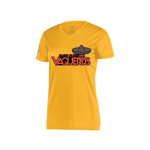 [222820.023.S-LOGO1] Ladies Movement Dri Fit Shirt (Female Adult S, Athletic Gold, Logo 1)